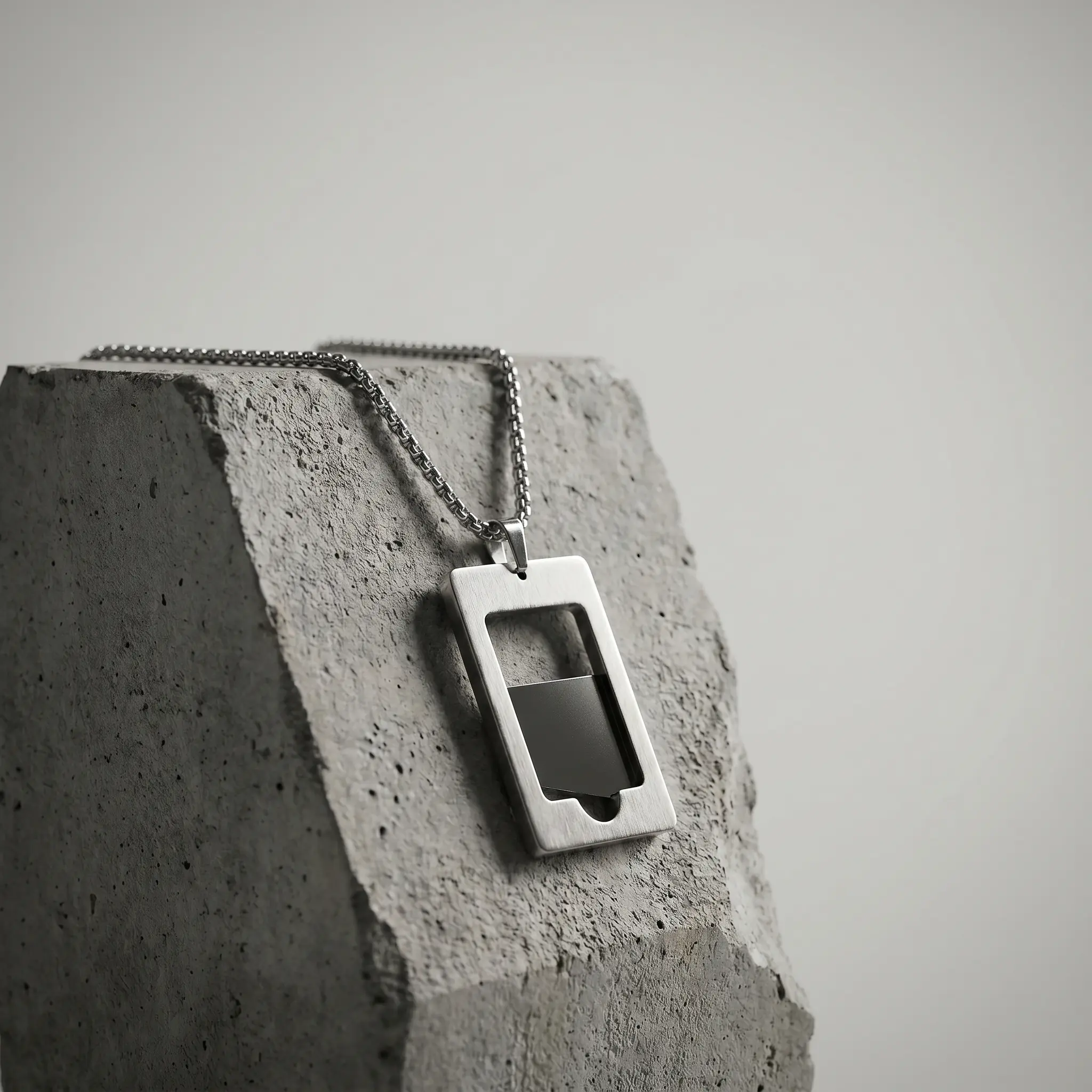 Guillotine Pendant Necklace with Moving Blade