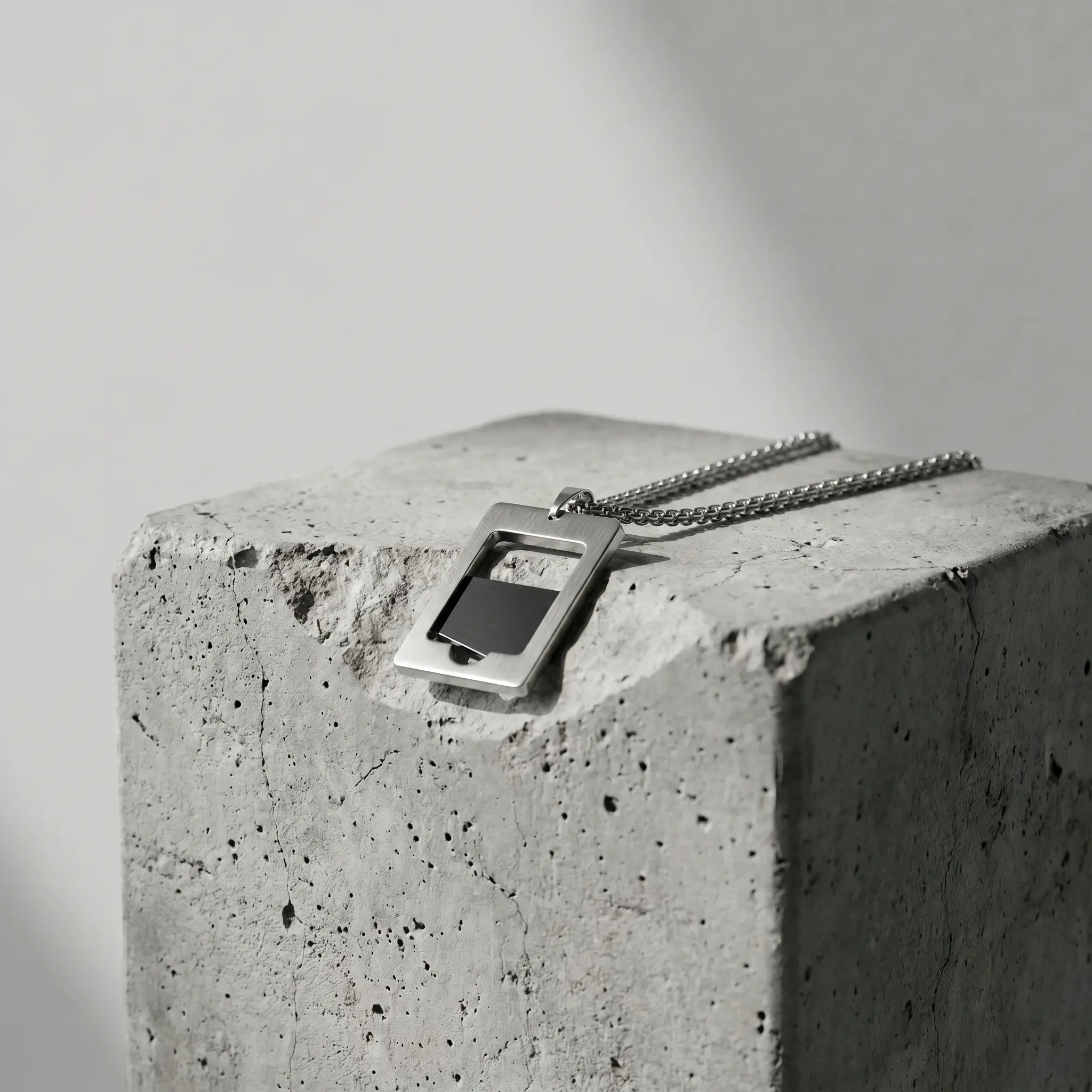 Guillotine Pendant Necklace with Moving Blade